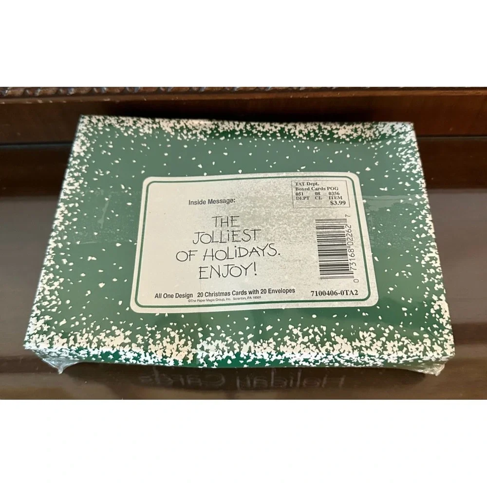 Vtg Paper Magic Group Santa‎ Christmas Holiday Cards Boxed 20 Cards & Envelopes